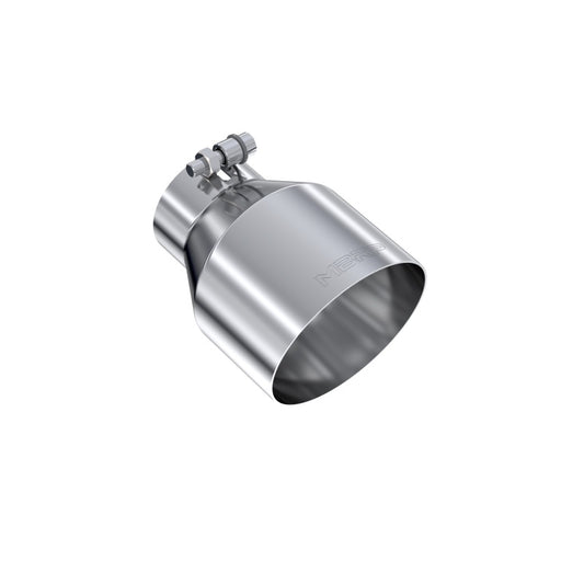 MBRP Universal T304 Stainless Steel Exhaust Tip, 3 inch Inlet / 5 inch Outlet, Angle Cut, Single Wall
