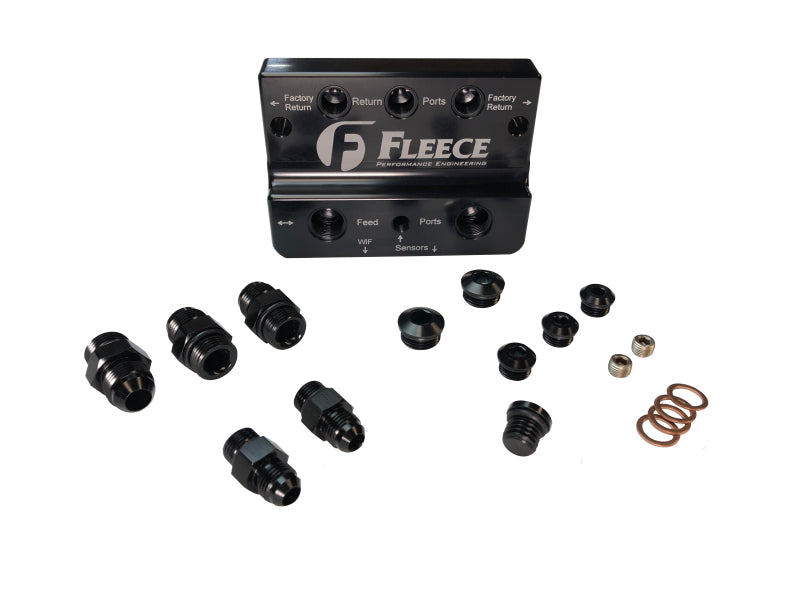 Fleece Performance 10-12 Dodge 6.7L Cummins 4th Gen Fuel Distribution Block FPE-FFD-RF-4G