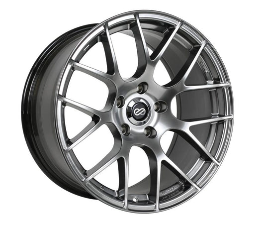 Enkei Raijin 18x8.5 Inch Alloy Wheel with 35mm Offset and 5x114.3 Bolt Pattern in Hyper Silver