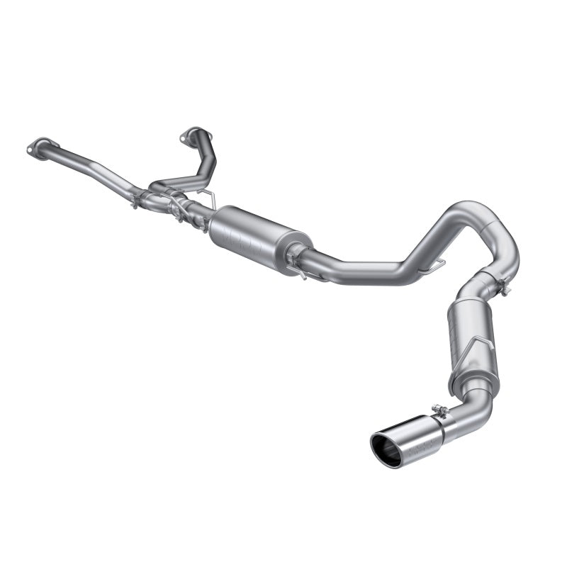 MBRP Armor Lite Series 2022-2023 Toyota Tundra 3.5L Dual Cat-Back Exhaust System with 4-Inch Single Side Exit Rolled Tip