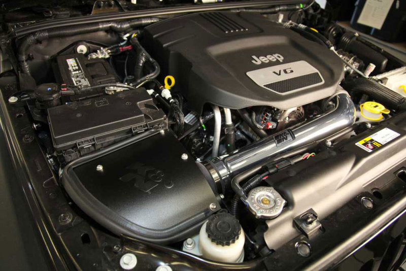 K&N Engineering 77-1566KP High Flow Performance Cold Air Intake Kit for Jeep Wrangler V6-3.6L (2012-2013)