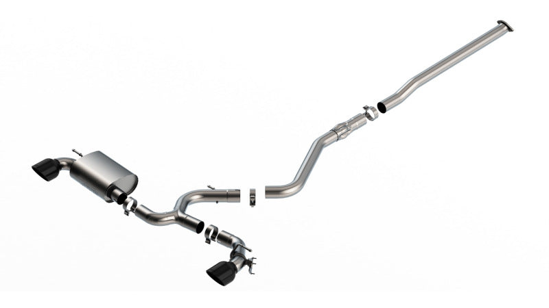 Borla 22-23 Hyundai Kona N 2.0L Turbo Cat-Back Exhaust System with Active Valve and Black Chrome Tips