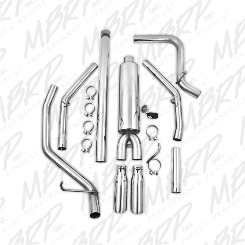 MBRP Armor Plus Series 14 Chevrolet Silverado & GMC Sierra Dual Split Rear Cat Back Exhaust System with 3.5-inch Tips