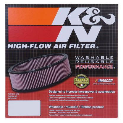 K&N Engineering E-3671 Universal Oval High-Flow Air Filter – 12 inch Length, 5-1/4 inch Width, 3-1/4 inch Height