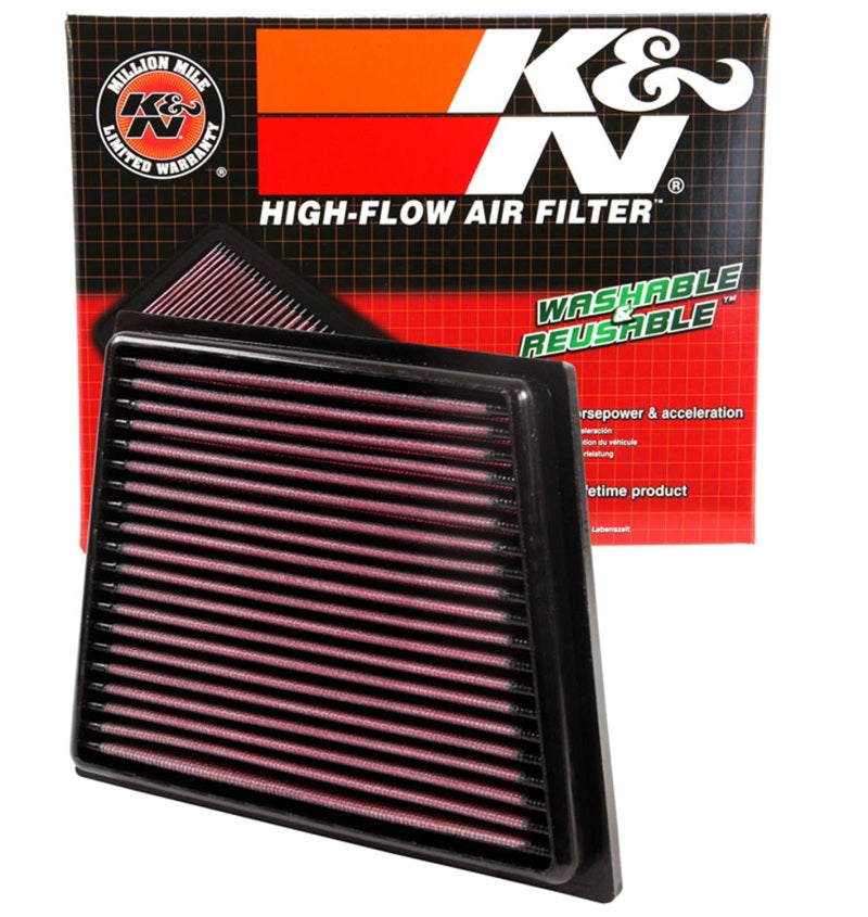 K&N Engineering High-Flow Drop-In Air Filter for 2011-2015 Ford Fiesta 1.25L L4