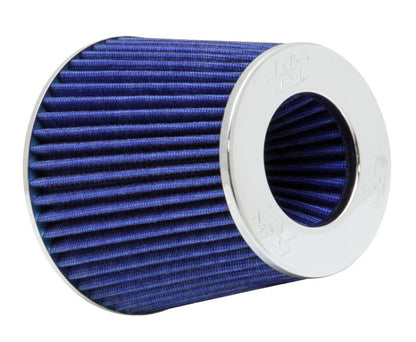 K&N Engineering RG-1001BL Universal Chrome Round Tapered Air Filter - 4-Inch Flange ID, 1.125-Inch Flange Length, 5.5 Inches Height