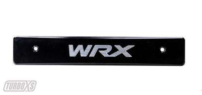 Turbo XS 08-14 Subaru WRX/STi Billet Aluminum License Plate Delete with Machined WRX Logo in Black