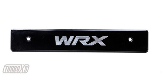 Turbo XS 08-14 Subaru WRX/STi Billet Aluminum License Plate Delete with Machined WRX Logo in Black
