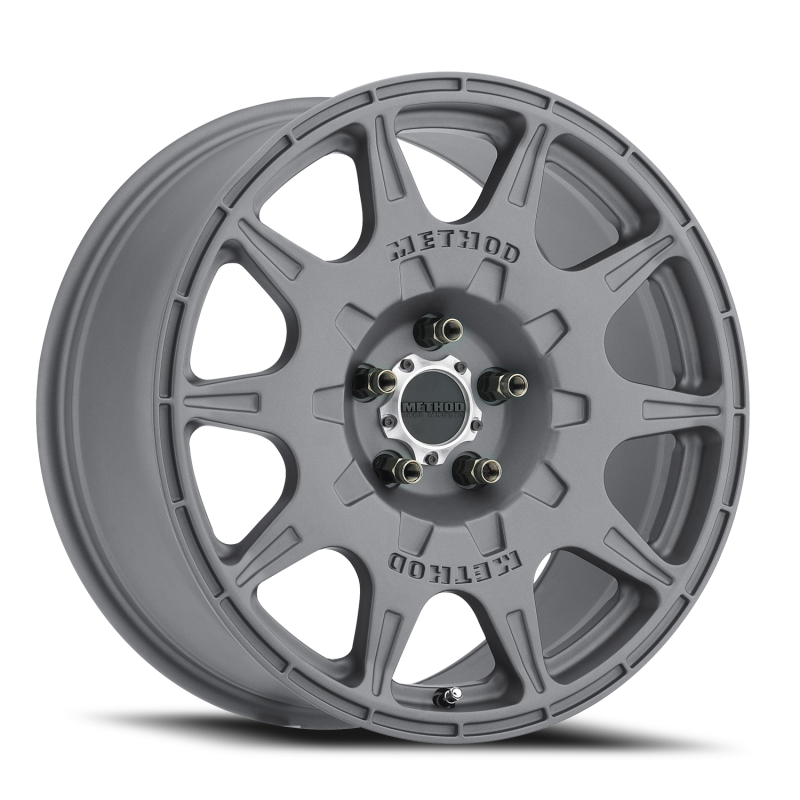 Method MR502 Rally 17x8 Titanium Wheel with +38mm Offset and 5x4.5 Bolt Pattern
