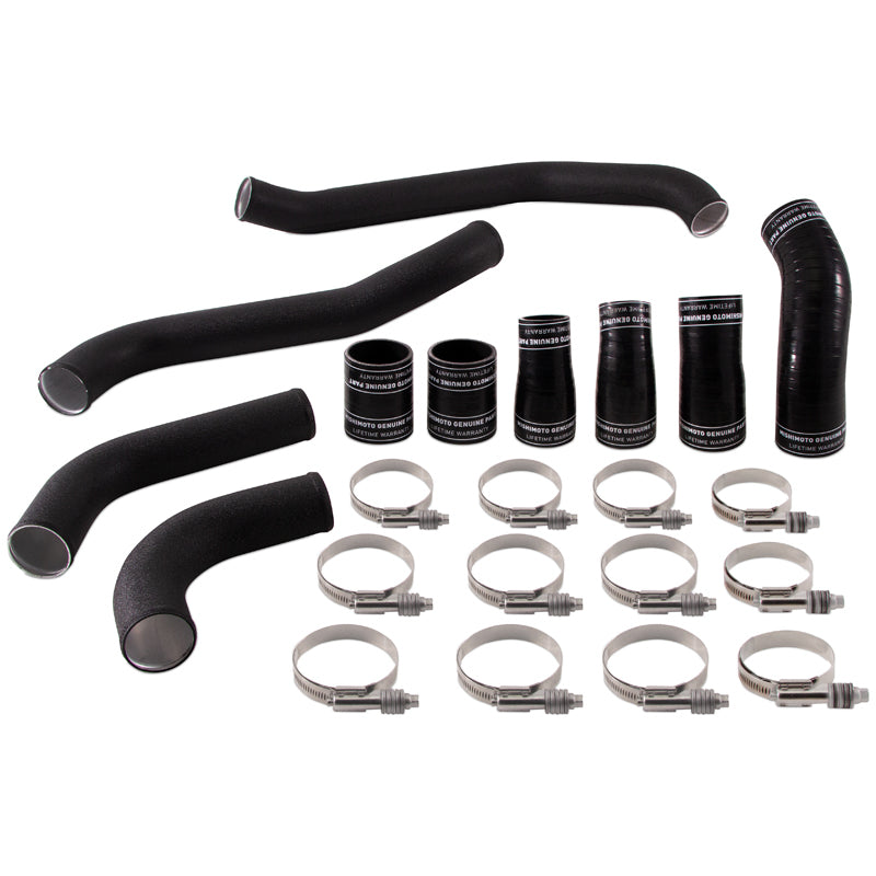 Mishimoto 2017-2020 Ford F-150 3.5L EcoBoost Hot-Side Intercooler Pipe Kit - Wrinkle Black