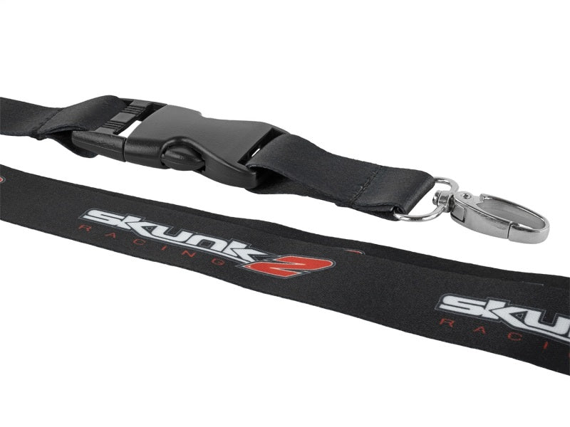 Skunk2 Racing Classic Logo Lanyard - Black with White and Red Accents