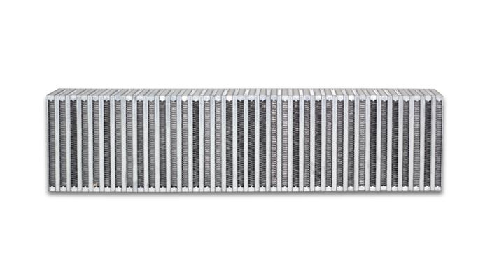 Vibrant Vertical Flow Air to Air Intercooler Core 27in. W x 6in. H - Bar and Plate Construction for High-Performance Applications