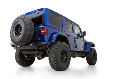 Addictive Desert Designs Jeep Wrangler JL Stealth Fighter Rear Bumper with Cube Light Mounts and D-Ring Hardware