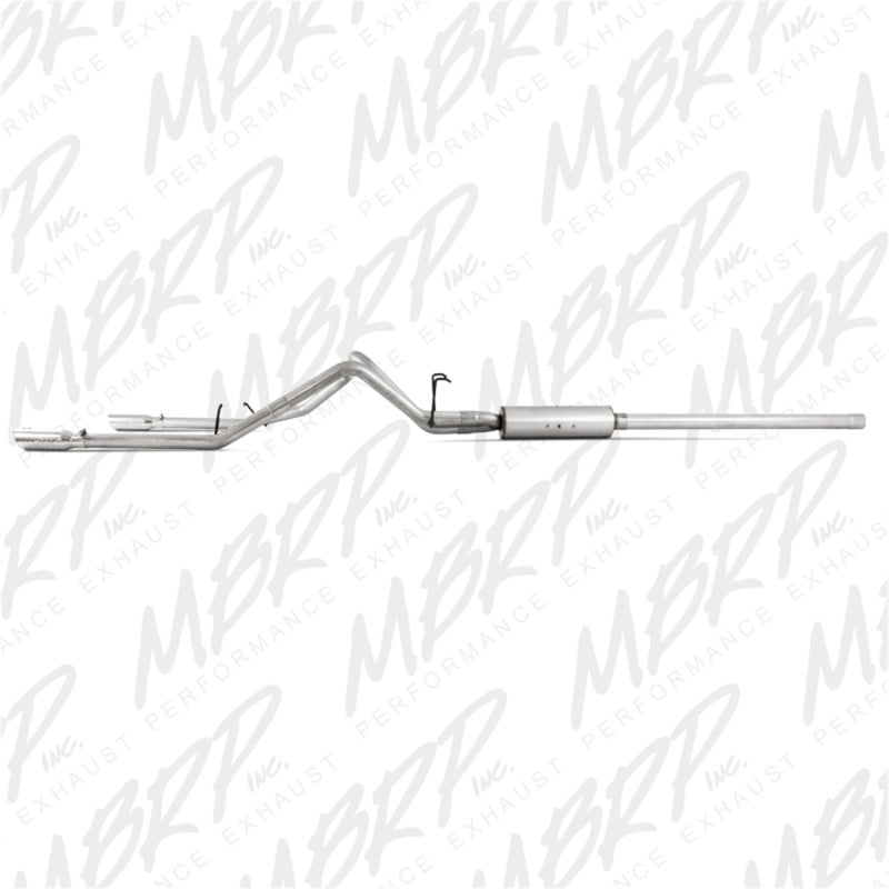 MBRP Armor Lite Series Cat Back Exhaust System for Dodge Ram 1500 2006-2008 with 2.5-Inch Dual Split Rear Exit and 3.5-Inch Tips