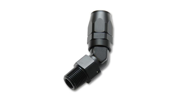 Vibrant Performance Aluminum -8AN 45 Degree Hose End Fitting for Automotive Applications