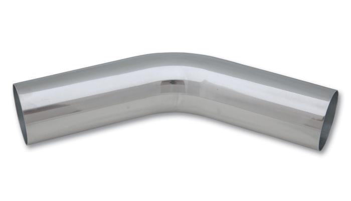 Vibrant 3-inch OD Universal Aluminum Tubing with 45 Degree Bend - Polished, Part Number 2175