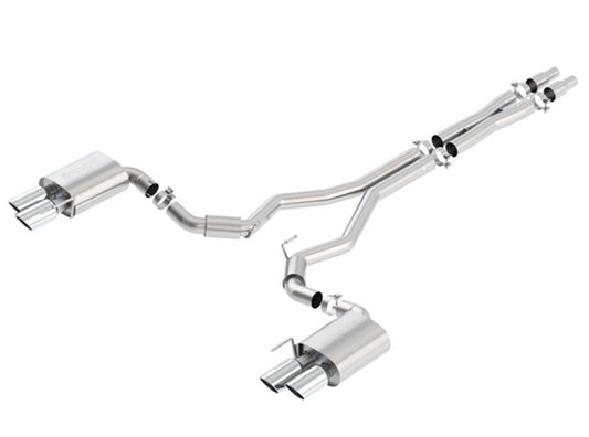 Borla S-Type 3-inch Cat-Back Exhaust System for 2018-2023 Ford Mustang GT 5.0L V8 with Polished Tips