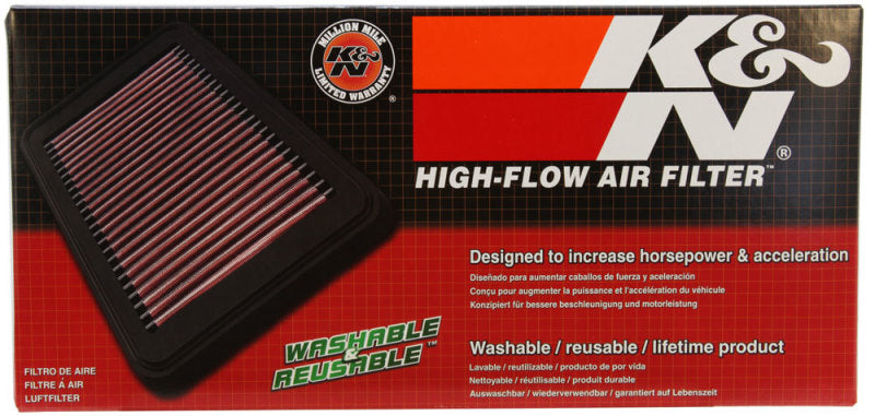 K&N Engineering 33-3142 High-Flow Reusable Air Filter for Mercedes-Benz E350, GLC300, GLE350 and C300