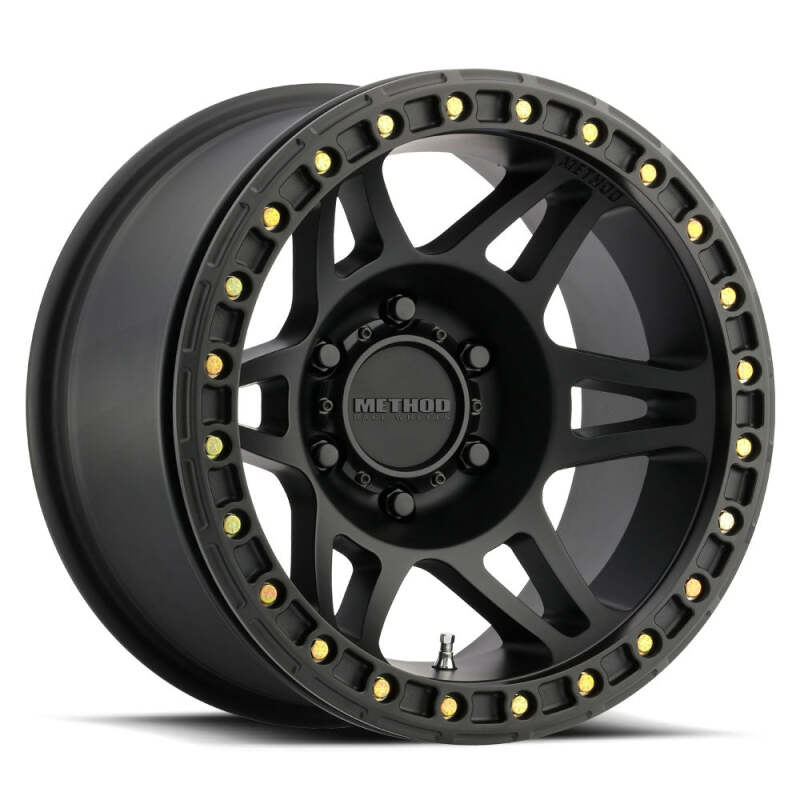 Method MR106 Beadlock Wheel 17x9 Inches -44mm Offset, 8x6.5 Bolt Pattern, Matte Black Finish, Model MR106 by Method Wheels