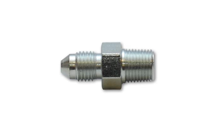 Vibrant Performance -3AN to 1/8 Inch NPT Straight Adapter Fitting in Anodized Black