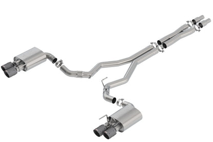 Borla 2018-2023 Ford Mustang GT 5.0L AT/MT 3-Inch Atak Catback Exhaust with Valves and Carbon Fiber Black Tips