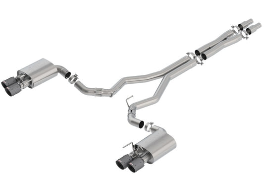 Borla 2018-2023 Ford Mustang GT 5.0L AT/MT 3-Inch Atak Catback Exhaust with Valves and Carbon Fiber Black Tips