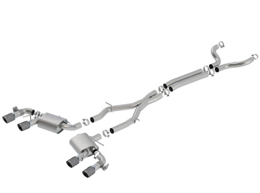 Borla S-Type Cat-Back Exhaust System for Chevrolet Camaro ZL1 6.2L V8 with Dual Mode Valves and Carbon Fiber Tips