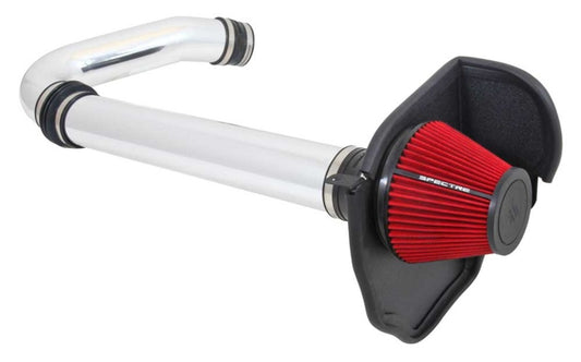 Spectre 11-17 Challenger/Charger 3.6L Air Intake Kit – Polished Aluminum with Red Washable Filter