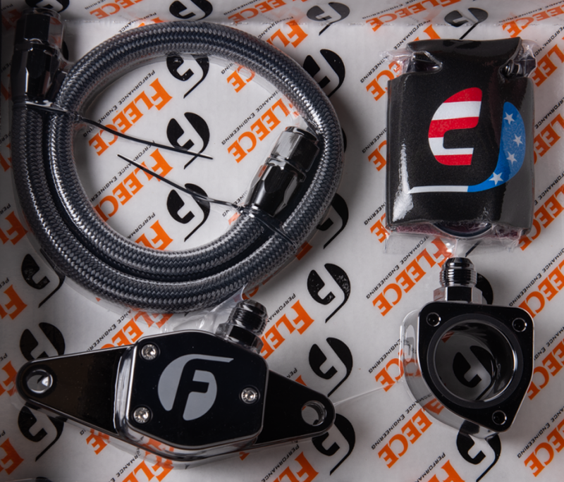 Fleece Performance 98.5-02 VP Coolant Bypass Kit with Stainless Steel Braided Line for Cummins 5.9/6.7L Engines