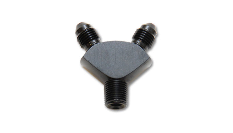 Vibrant Performance -3AN x -3AN x 1/8-Inch NPT Aluminum Y-Adapter Fitting Part 10818