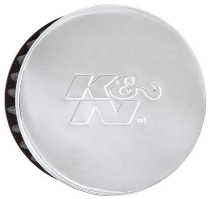 K&N Engineering 62-1460 1.5-inch Flange Chrome Finish Rubber Base Crankcase Vent Filter