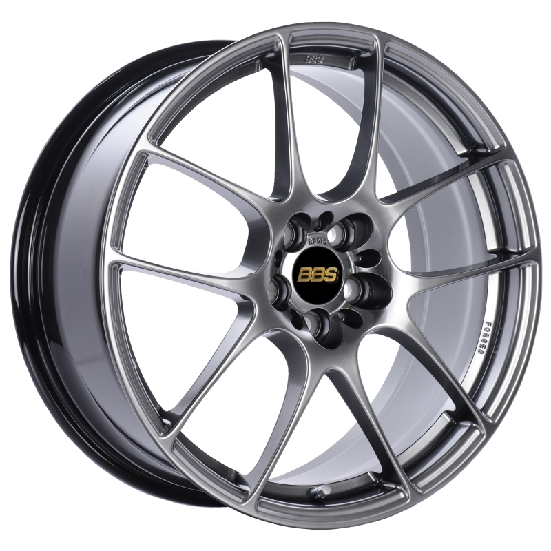 BBS RF 18x8 Diamond Black Wheel with 5x112 Bolt Pattern and +45 Offset - Part Number RF516DBK