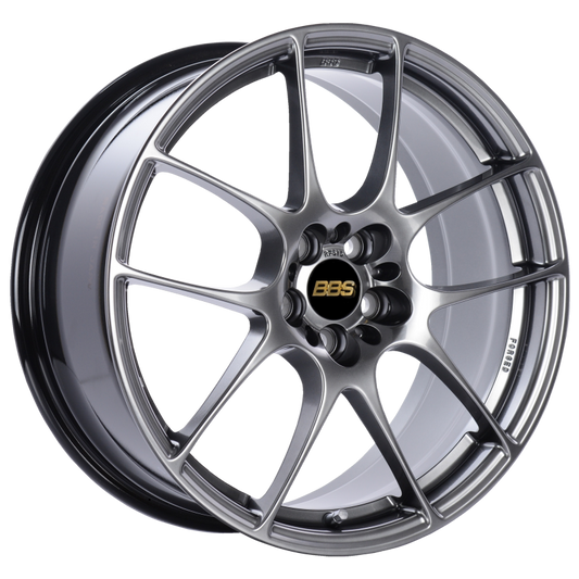 BBS RF 18x8 Diamond Black Wheel with 5x112 Bolt Pattern and +45 Offset - Part Number RF516DBK