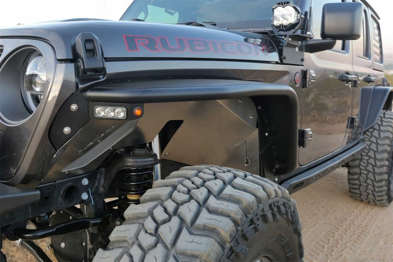 Fabtech Jeep JL 2018-2021 Front Steel Tube Fenders with LED Light Kit