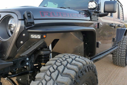 Fabtech Jeep JL 2018-2021 Front Steel Tube Fenders with LED Light Kit