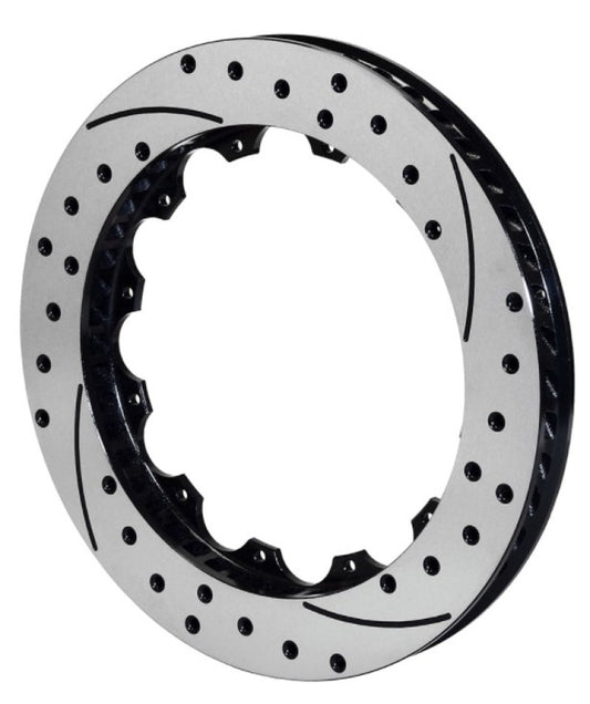 Wilwood SRP Drilled Performance Brake Rotor - 14 Inch Diameter, LH, Black Finish, Part Number 160-8397-BK