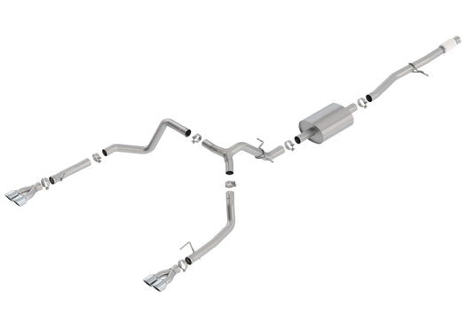 Borla 2019 Chevy Silverado 1500 5.3L V8 S-Type Cat-Back Exhaust System with Dual Square Chrome Tips