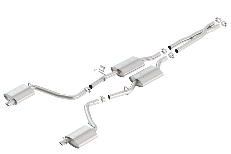 Borla ATAK Cat-Back Exhaust System for 2015-2022 Chrysler 300 and Dodge Charger 3.6L V6 with Factory Bezel