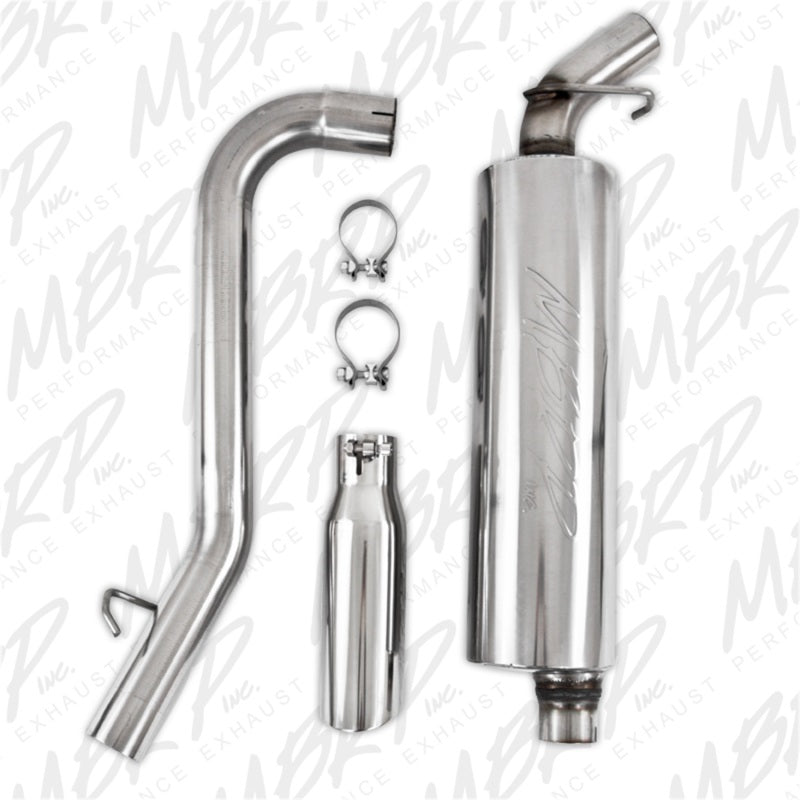 MBRP Armor Plus Series Cat Back Exhaust System for 1997-1999 Jeep Wrangler 2.5L & 4.0L - Single Side Exit with 3.5-inch Tip
