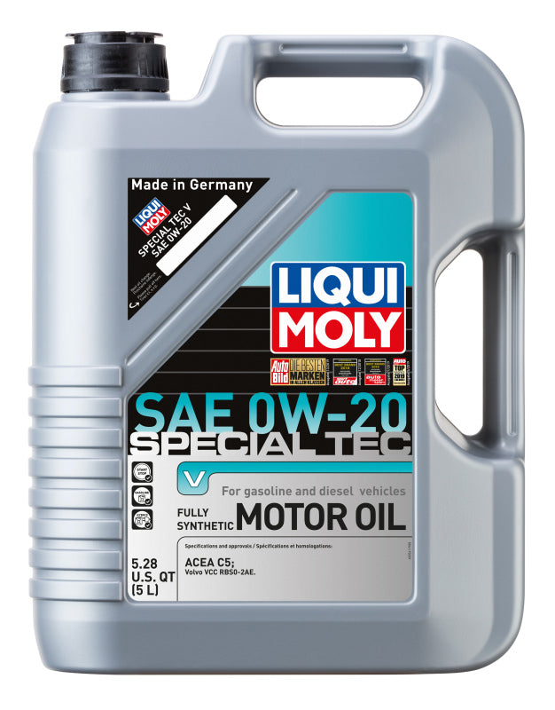 LIQUI MOLY 5L Special Tec V SAE 0W20 Synthetic Motor Oil for Honda Fit and More