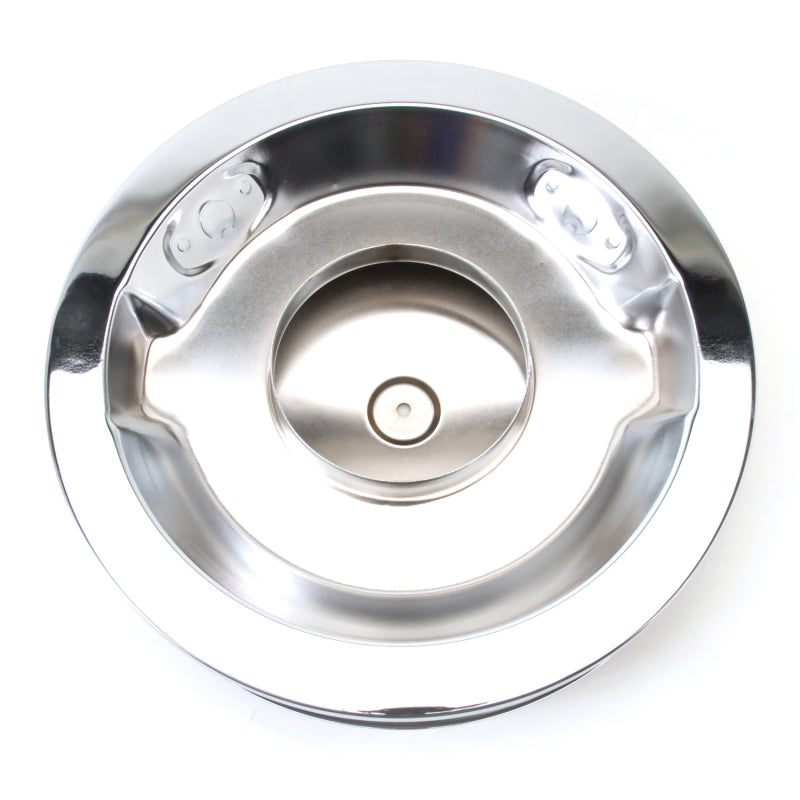 Edelbrock Part #1221 Triple Chrome Round Air Cleaner for 5-1/8" Carburetors
