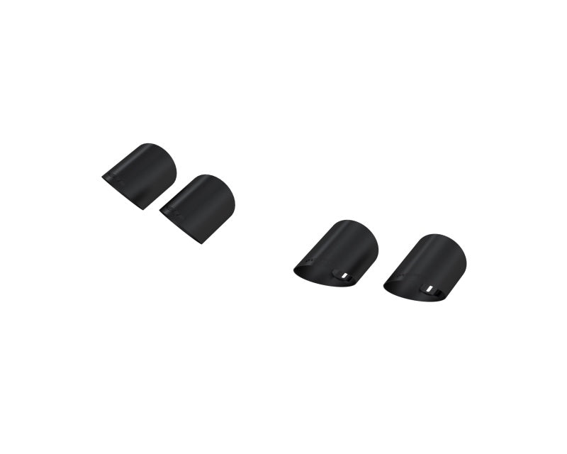 MBRP T5198BLK Black Exhaust Tip Cover Kit for 2015-2016 Ford Mustang - 4 Inch OD, 6.5 Inch Length, Quad Angle Cut