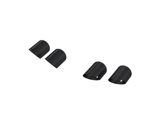 MBRP T5198BLK Black Exhaust Tip Cover Kit for 2015-2016 Ford Mustang - 4 Inch OD, 6.5 Inch Length, Quad Angle Cut