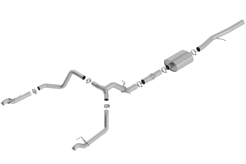 Borla ATAK Cat-Back Exhaust System for 2019-2021 Chevrolet Silverado 1500 and GMC Sierra 1500 with 6.2L V8 - Factory Split Rear Exit (Part #140775)
