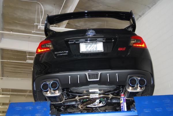 Invidia Q300 Twin Outlet Rolled Titanium Exhaust for 2015-2016 Subaru WRX/STI