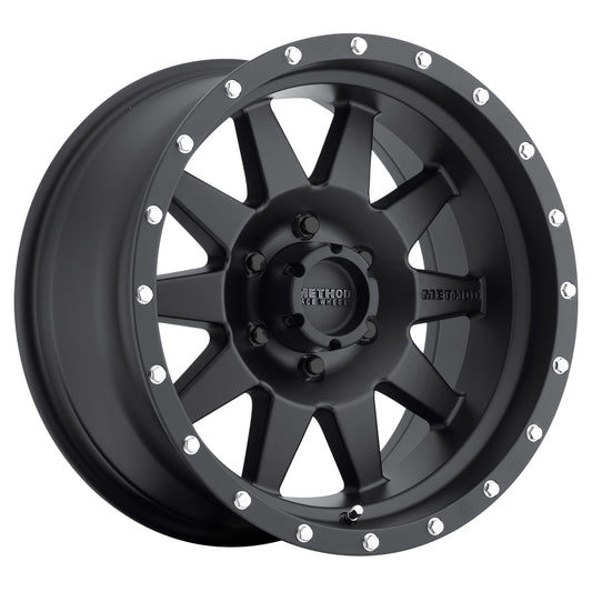 Method MR301 Standard 15x7 Inch Black Wheel with 6x5.5 Bolt Pattern and -6mm Offset