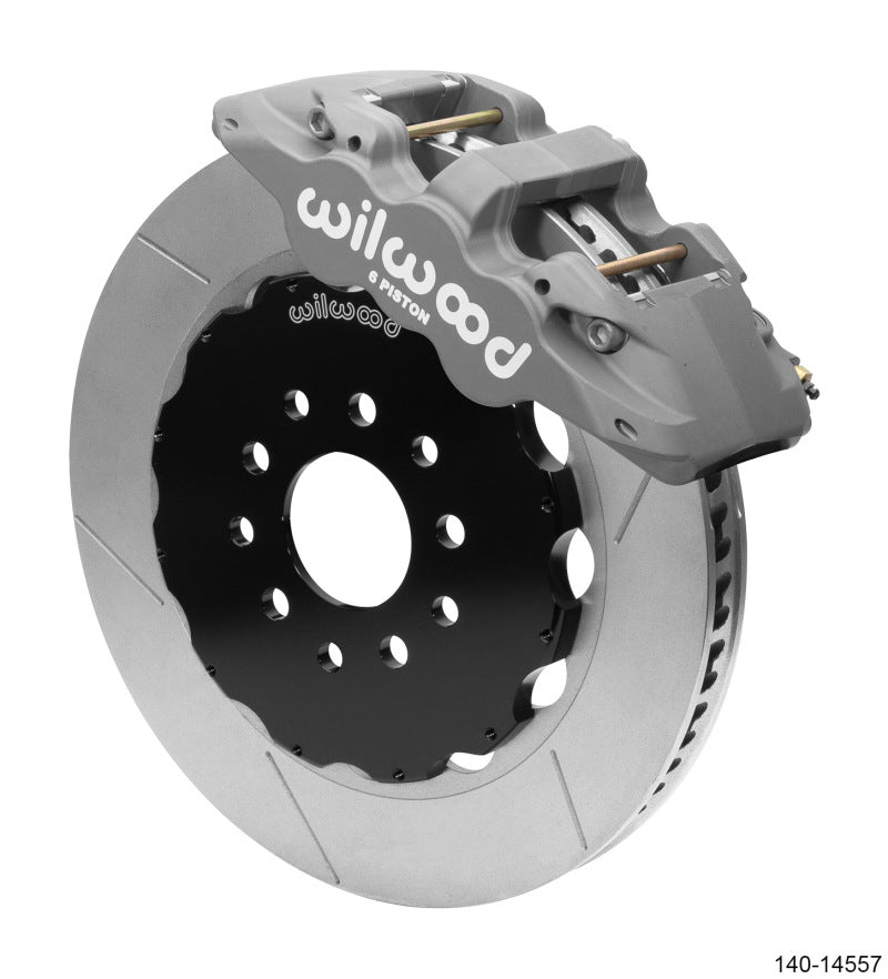 Wilwood Aero6 Front Big Brake Race Kit for Chevrolet Corvette Z06 (C5/C6) 14-inch with Black Anodized Calipers