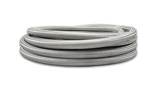 Vibrant Stainless Steel Braided Flex Hose with PTFE Liner -8 AN, 10 ft Roll